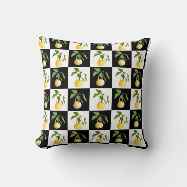 Wild pears throw pillow (Front)