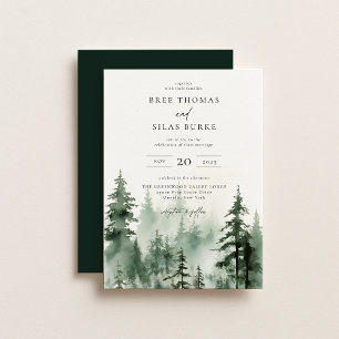 Wild Pine Forest Wedding Invitation