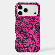 Wild Pink and Black Swirls
