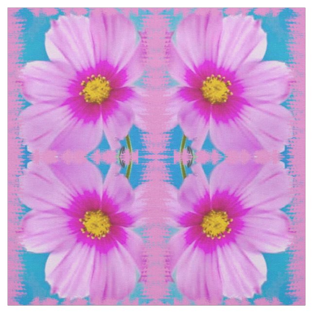 Wild Pink Daisy Fabric (Swatch)