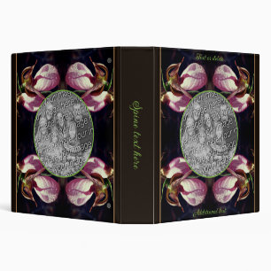 Wild Pink Lady Slipper Orchid Frame Add Your Photo Binder