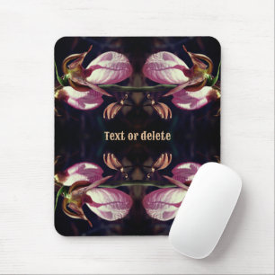 Wild Pink Lady Slipper Orchid Pair Personalized Mouse Pad