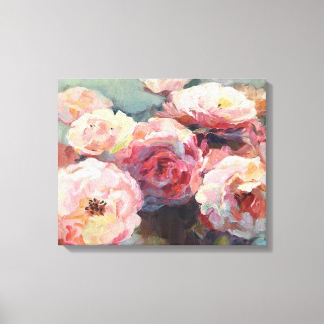 Wild Pink Roses Canvas Print (Front)