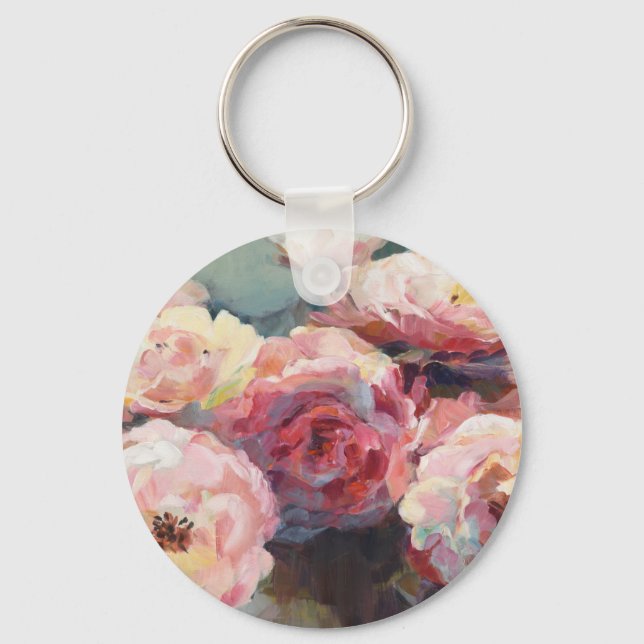 Wild Pink Roses Keychain (Front)