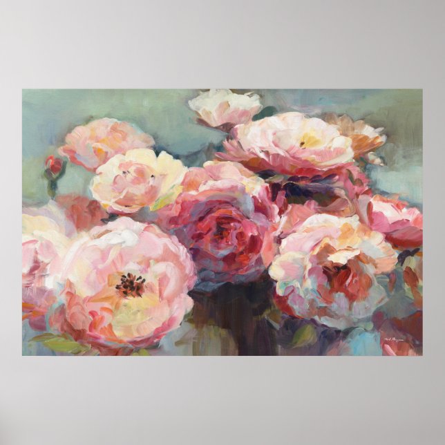 Wild Pink Roses Poster (Front)