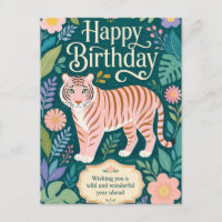 Wild Pink Tiger Birthday Adventure