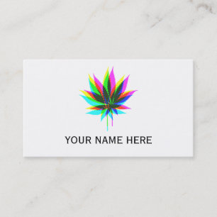 Wild Plant Leafs - neon colored + your ideas Business Card