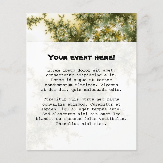 Wild Plant - Mandelbrot Fractal Art Flyer (Front)