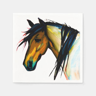Wild Pony   Watercolor Horse Napkin