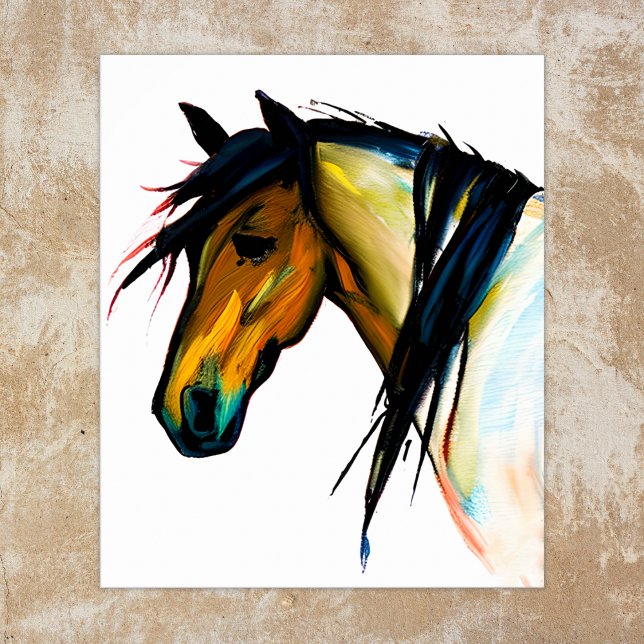 Wild Pony | Watercolor Horse Poster (Creator Uploaded)