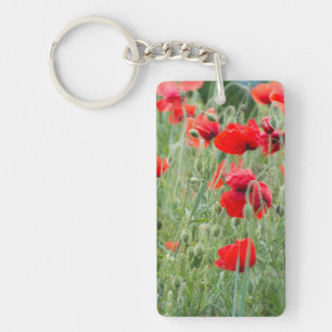 Wild poppies keychain