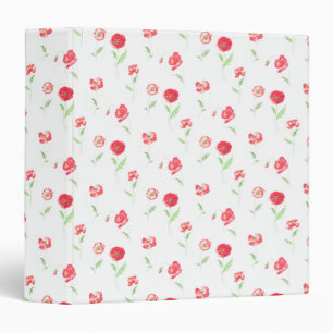 Wild poppies pattern binder