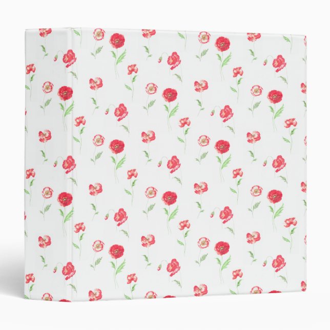 Wild poppies pattern binder (Front/Spine)