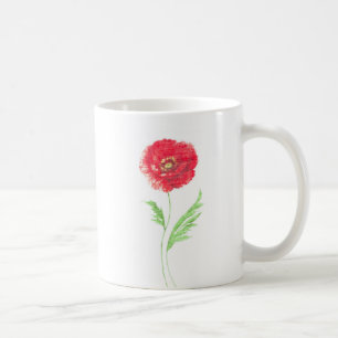 Wild poppy flower coffee mug