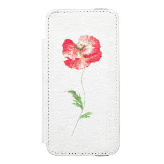 Wild poppy flower incipio watson™ iPhone 5 wallet case