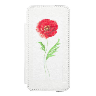 Wild poppy flower incipio watson™ iPhone 5 wallet case