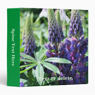 Wild Purple Lupine Flower Nature Personalized Binder