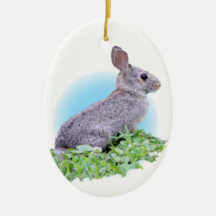 Wild Rabbit Ceramic Ornament