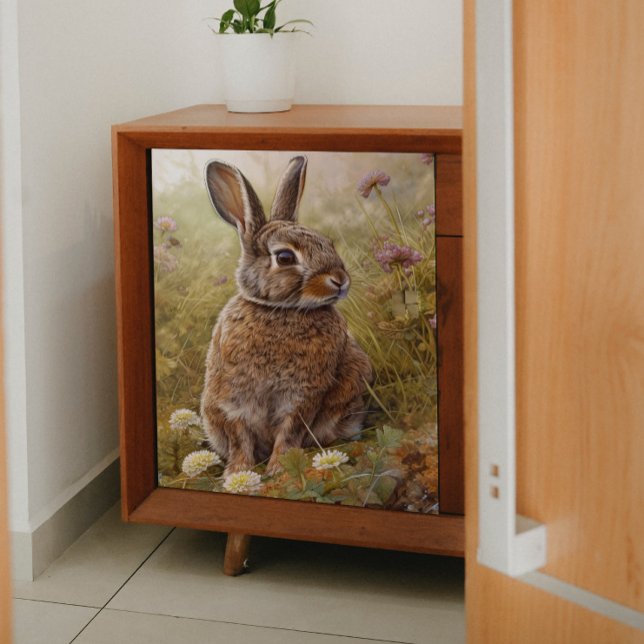 Wild Rabbit in the Field Decoupage Tissue Paper (Creator Uploaded)
