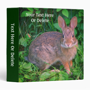Wild Rabbit Wildlife Animal Nature Personalized Binder
