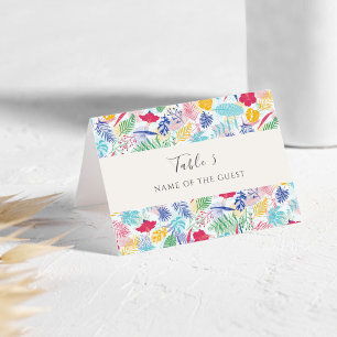 Wild Rain Forest Evergreen Wedding Place card