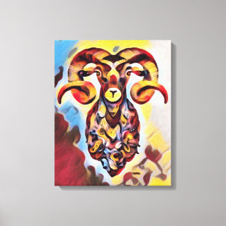 Wild Ram Art Canvas Print