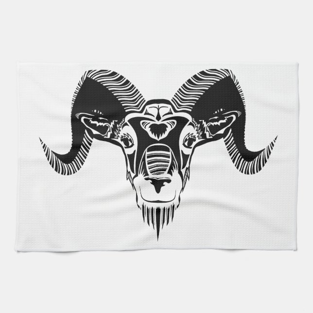 wild ram kitchen towel (Horizontal)