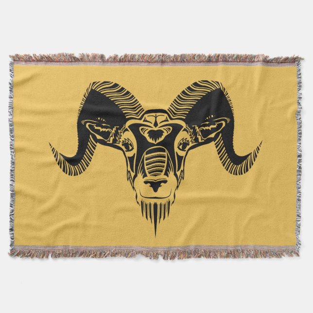 wild ram throw blanket (Front)