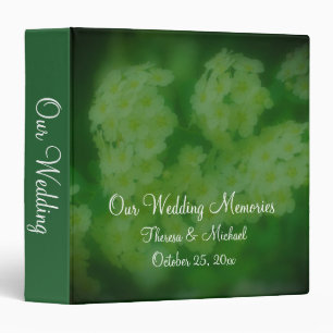 Wild Rambling Roses Flower Personalized Wedding  Binder
