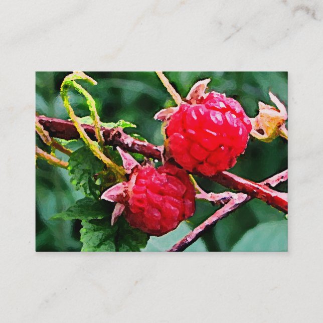 Wild Raspberries ATC Business Card (Front)