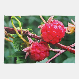 Wild Raspberries Kitchen Towel