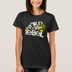 WILD REBEL ALOOF GRAPHIC GRUNGE TYPOGRAPHY T-Shirt
