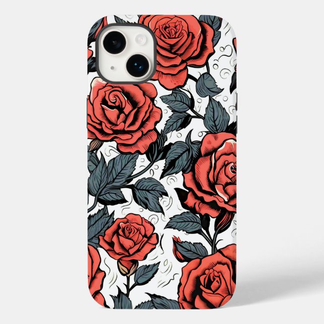 wild red roses Case-Mate iPhone case (Back)