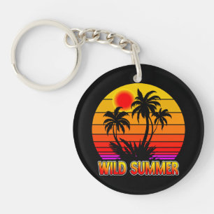 Wild Retro Summer Vibes-62827 Keychain
