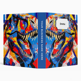 Wild Retro T-rex Dinosaur Fusion Binder