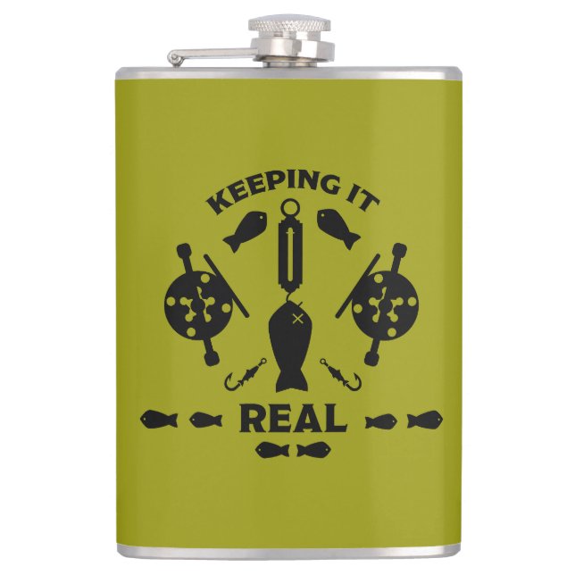 Wild River Fishing Hip Flask (Front)