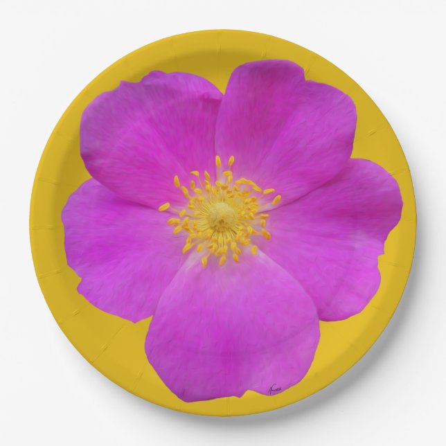 Wild Rose 2 Paper Plate (Front)
