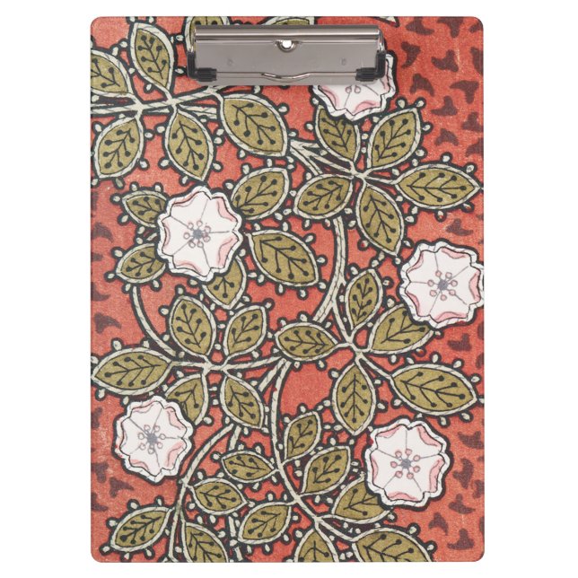 Wild Rose Art Illustration Flower Vintage Clipboard (Front)