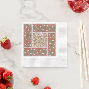 Wild Rose Art Illustration Flower Vintage Napkin