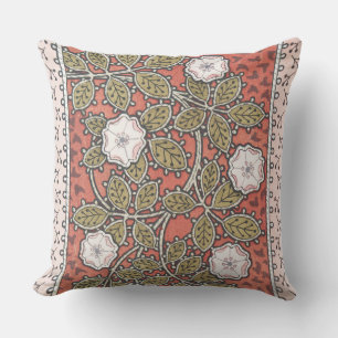 Wild Rose Art Illustration Flower Vintage Outdoor Pillow
