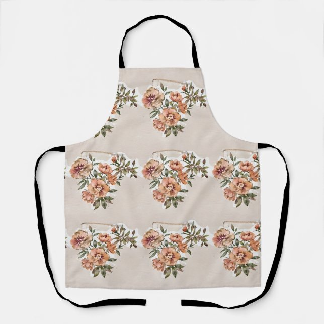 Wild Rose Blooms Apron (Front)