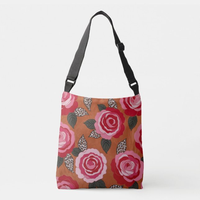 Wild Rose Crossbody Tote (Front)