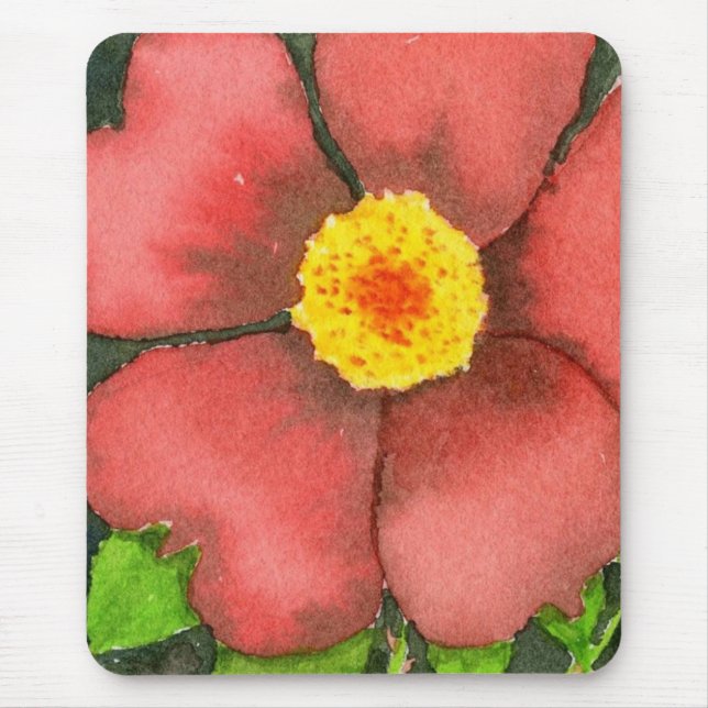 "Wild Rose" Floral Mousepad (Front)