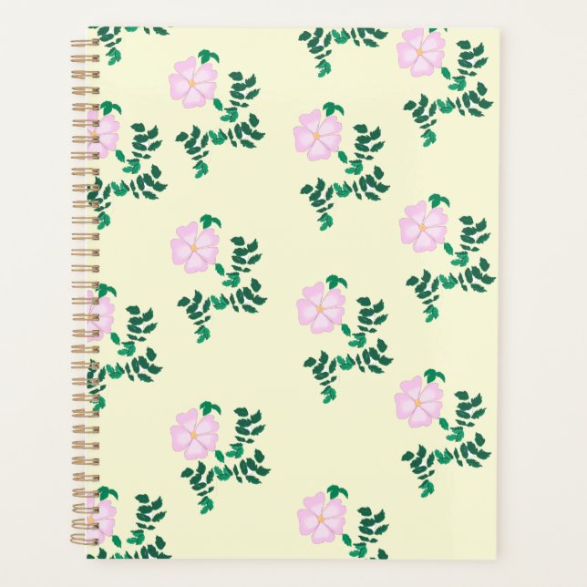 Wild Rose Flower   Planner (Front)