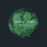 Wild Rose Flowers Personalized Wedding  Magnet<br><div class="desc">Soft and dreamy wild white rambling rose flowers with a dark green overlay save the date wedding announcement or favour refrigerator magnet. Fill in your information in the template. Make more changes to text and font size, style, and colour by clicking on Customize. This image is available on many products...</div>