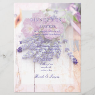 Wild Rose & Lavender Summer Wedding Menu
