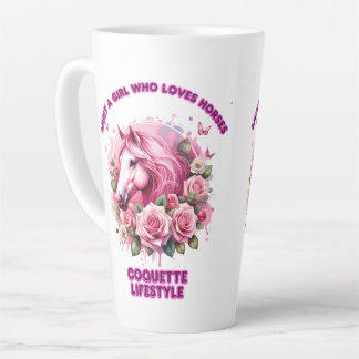 "Wild Rose Spirit"Coquette Woman T Shirt Latte Mug
