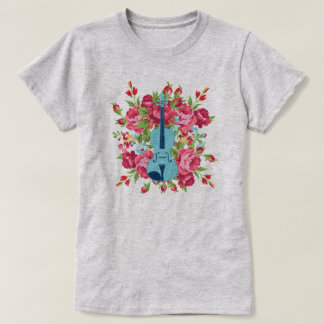Wild Rose Violin T-shirt Women's