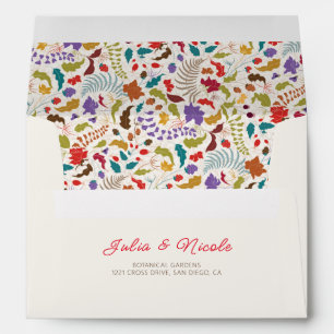 Wild Rose Woods Exotic Flower Garden Wedding Envelope