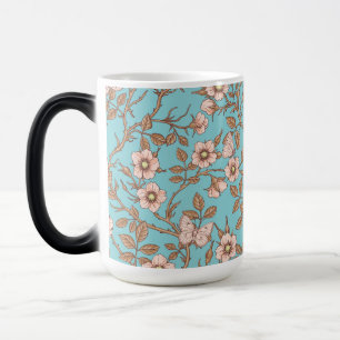 Wild roses and butterflies /pink/brown/pool magic mug